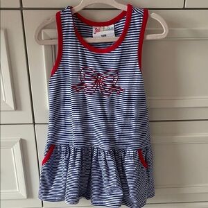 Jellybean Dress with Bow Embroidered